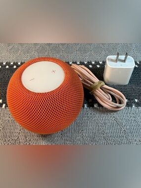 Apple - HomePod Mini Smart Home Speaker Siri - Orange Model A2374. Tested.